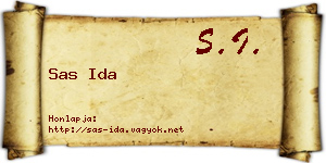 Sas Ida névjegykártya